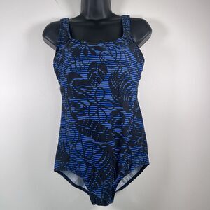 Lands' End Women's Scoop Neck Soft Cup Tugless One Piece Swim Size 12